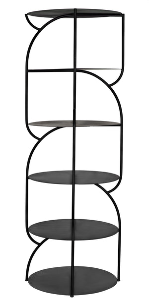 Rain Industrial Steel Shelf in Matte Black