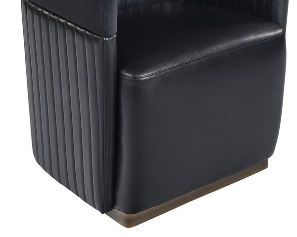 Genval Wheeled Chair - Abbington Black / Cantina Black