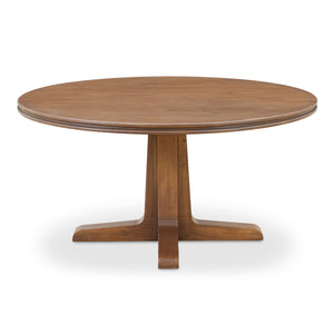 Charles Dining Table with Pine Veneer in Brown