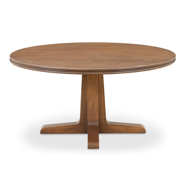 Charles Dining Table with Pine Veneer in Brown