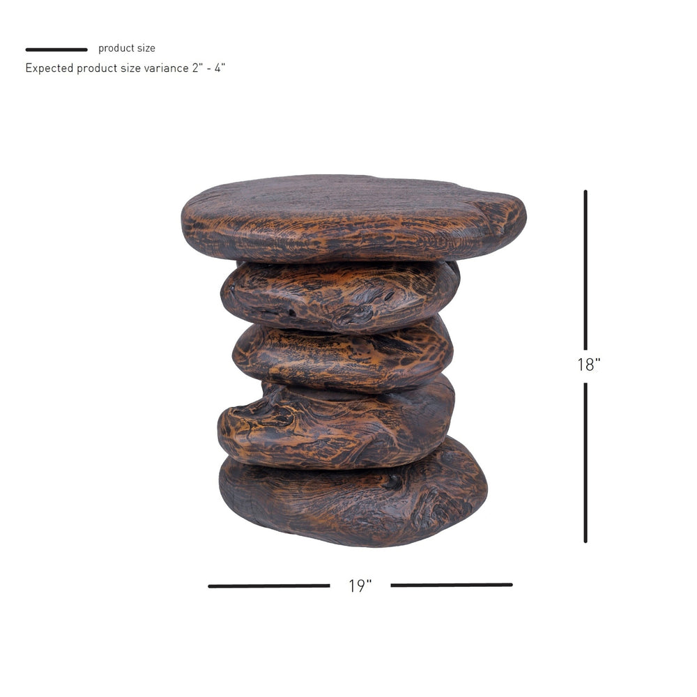 Katniss Reclaimed Teak Side/ End Table, Ebonized Teak