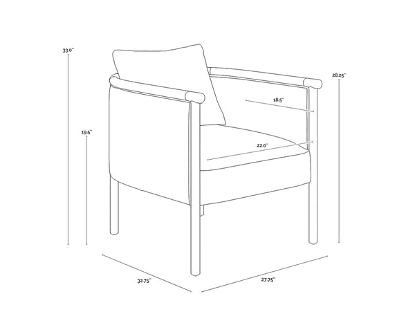 WILDER LOUNGE CHAIR - LUDLOW SESAME LEATHER