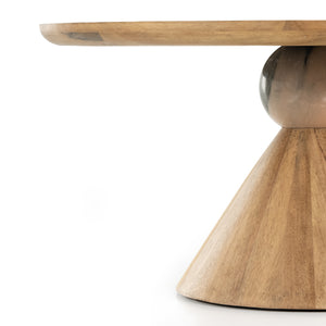 Bibianna Dining Table In Smoked Honey In Blush