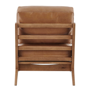 Chandler PU Accent Chair, Borneo Chocolate