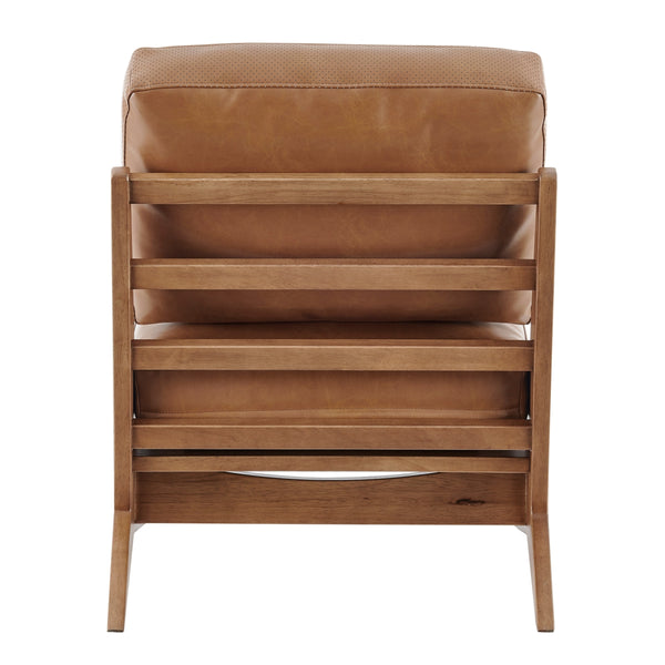Chandler PU Accent Chair, Borneo Chocolate