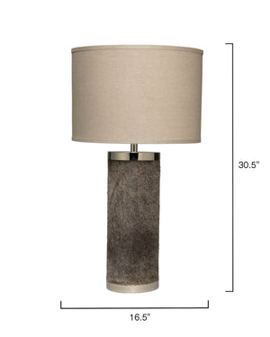 Column Hide Table Lamp with Linen Shade