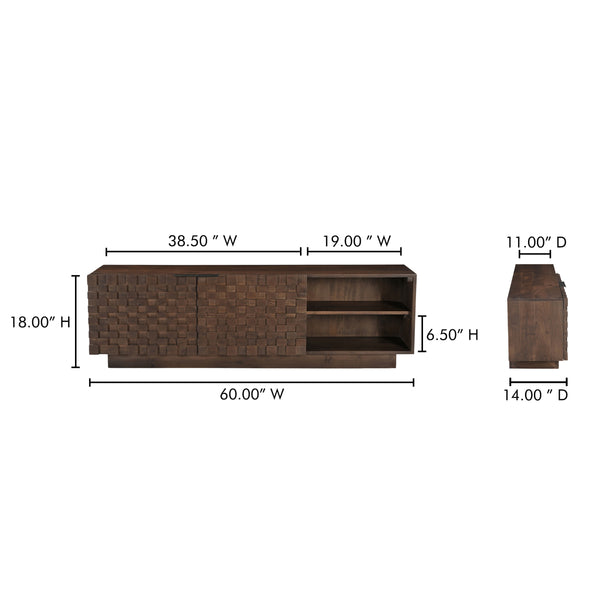Moe's Easton Media Cabinet Brown Wood