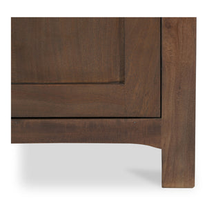 Moe's Gene Charging Nightstand in Dark Brown