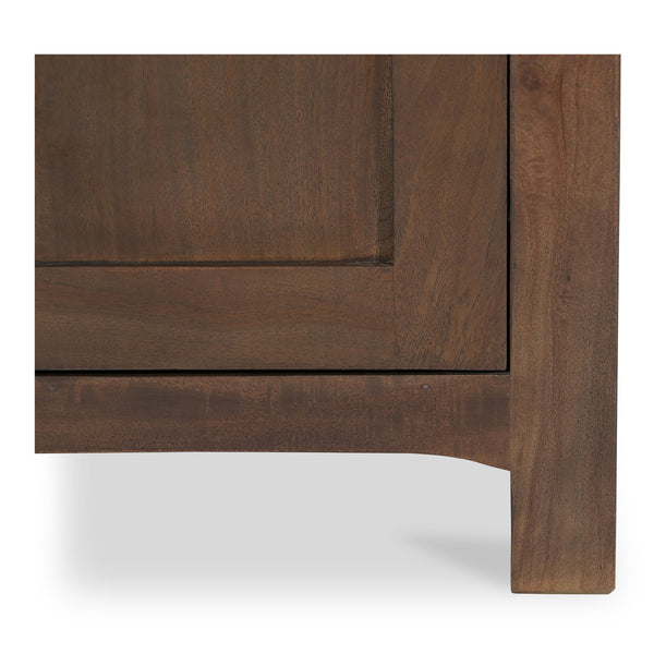 Moe's Gene Charging Nightstand in Dark Brown