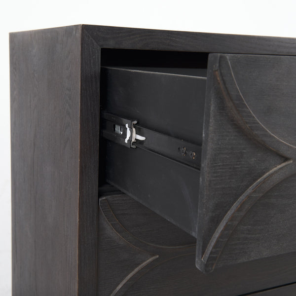 Giselle I 40L x 16W Dark Brown Fir Veneer 3 Drawer Accent Cabinet
