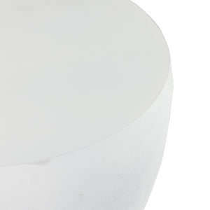 Basil Outdoor End Table In Matte White