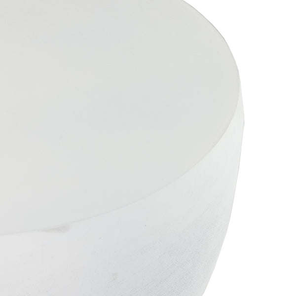 Basil Outdoor End Table In Matte White