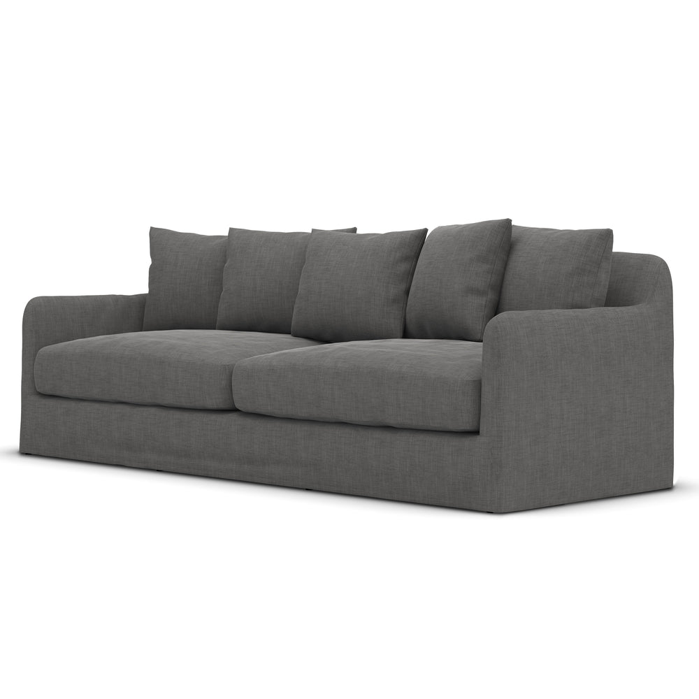Dade Outdoor Sofa In 90" In Charcoal