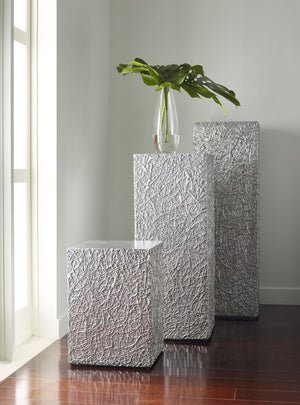 String Theory Pedestal, Silver Leaf, Small