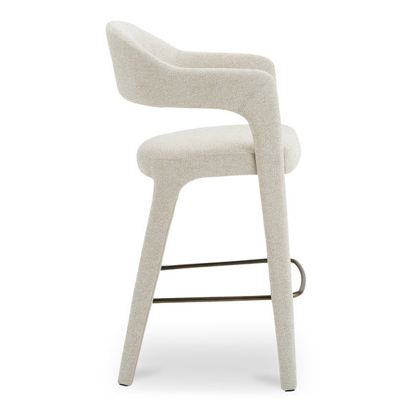 Moe's Martens Bar Stool with Armrests Beige
