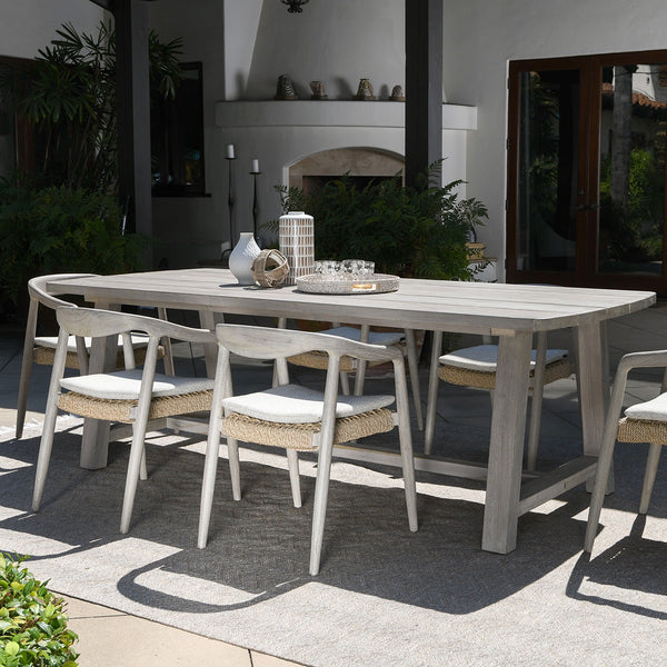 Agnes Outdoor Rectangle Dining Table - Teak Gray