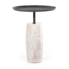 Cronos End Table In River Grey Marble