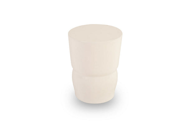 Carved Stool, Gel Coat White