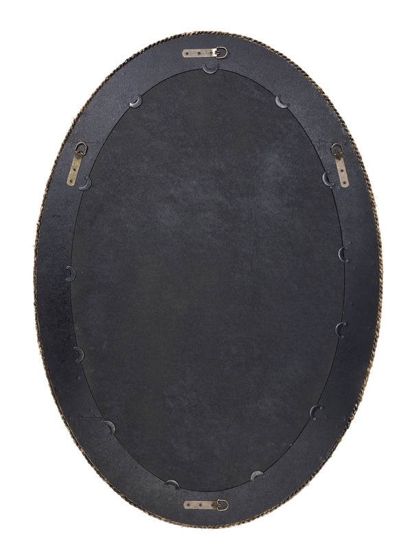 Lark Braided Seagrass Oval Mirror
