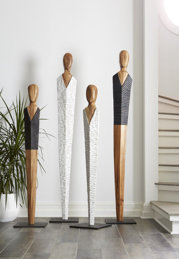 Vested Male Sculpture, Natural/Black Copper, Large