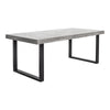 Jedrik Large Outdoor Dining Table with Black Steel Legs