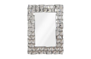 Divot Mirror, Stainless Steel