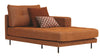 Arte Chaise Sectional Right Hand Facing in Orange