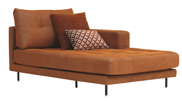 Arte Chaise Sectional Right Hand Facing in Orange 