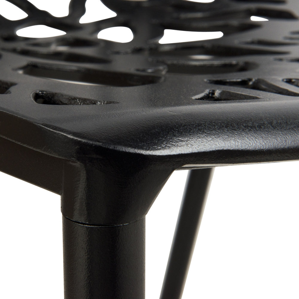 ORO ALUMINUM CHAIR (ARMLESS) - BLACK