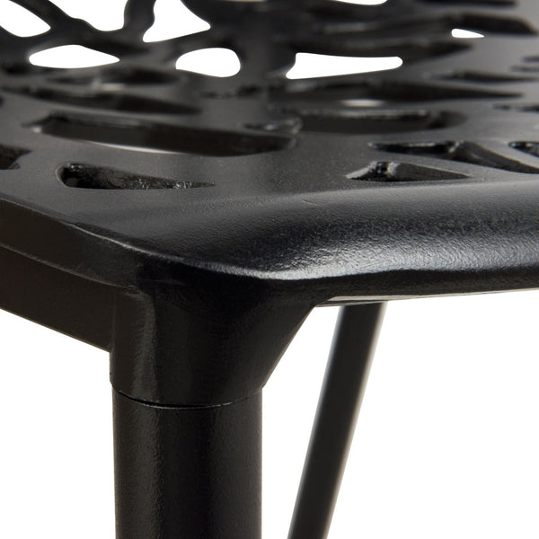 ORO ALUMINUM CHAIR (ARMLESS) - BLACK