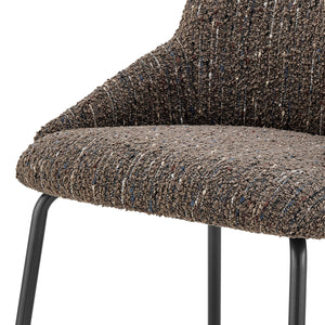 Katrisa KD Boucle Dining Side Chair, Zenith Brown
