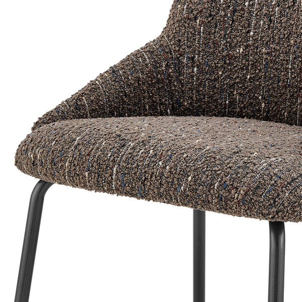 Katrisa KD Boucle Dining Side Chair, Zenith Brown