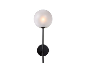 IZORA SCONCE - BLACK - FROSTED