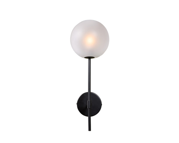 IZORA SCONCE - BLACK - FROSTED