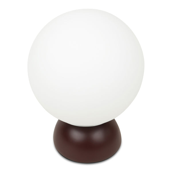 Moe's Ovi Table Lamp with Opal Globe in Deep Red