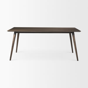 Nicholas II 72x39 Brown Solid Wood Top Metal/Wood Leg Dining Table