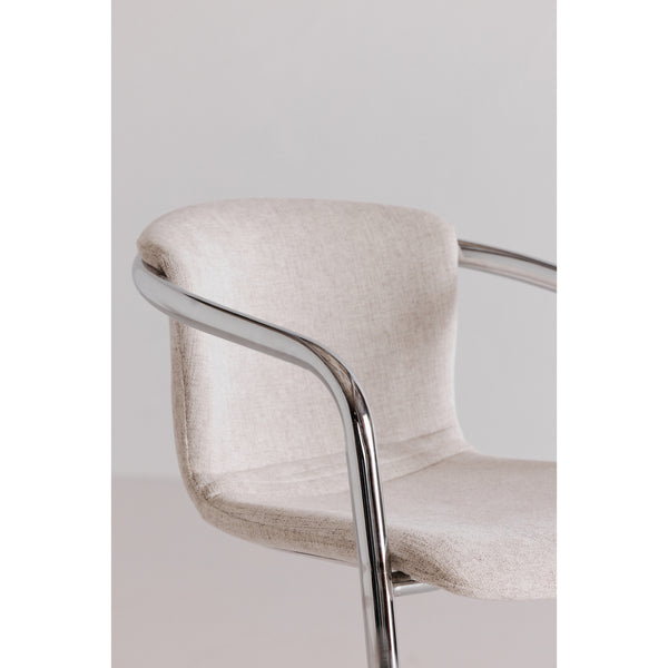 Moe's Freeman Chrome Frame Counter Stools - Blended Cream