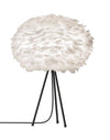 Eos 26" H Table Lamp in White with Black Base