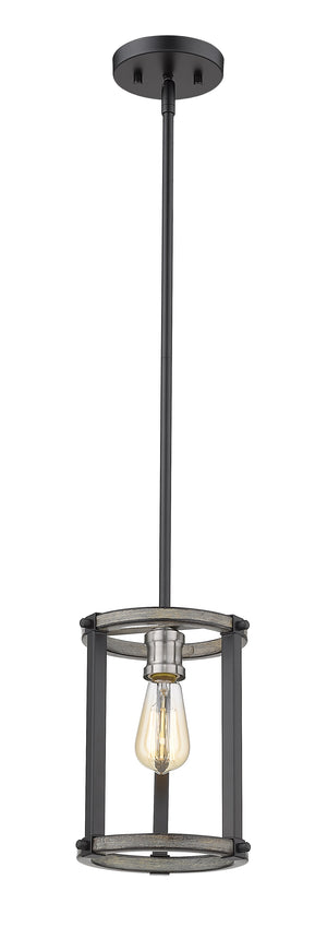 Kirkland 1 Light Mini Pendant in Ashen Barnboard Finish