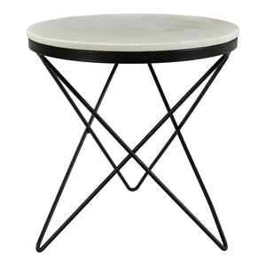Moe's Haley Side Table with Black Iron Base