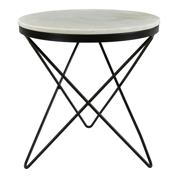 Moe's Haley Side Table with Black Iron Base