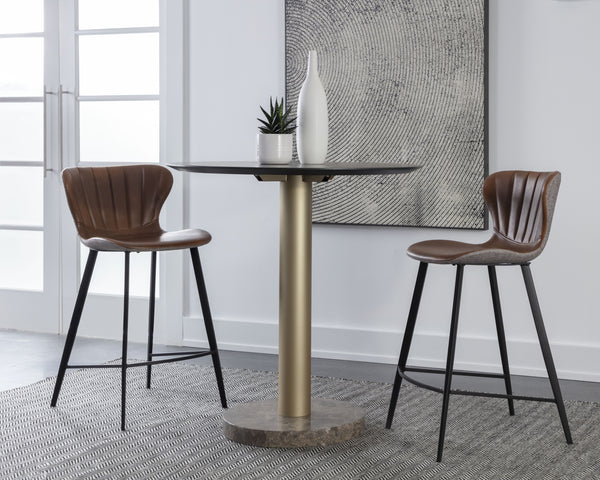 ARABELLA COUNTER STOOL - BRAVO COGNAC / NOVEMBER GREY