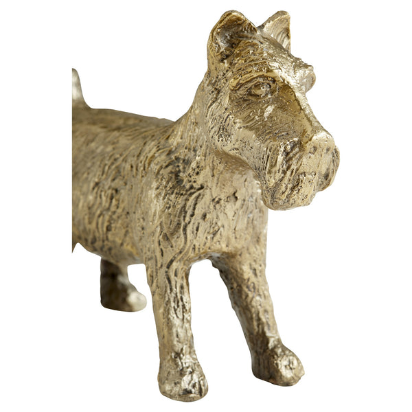 Dog Token in Aged Brass
