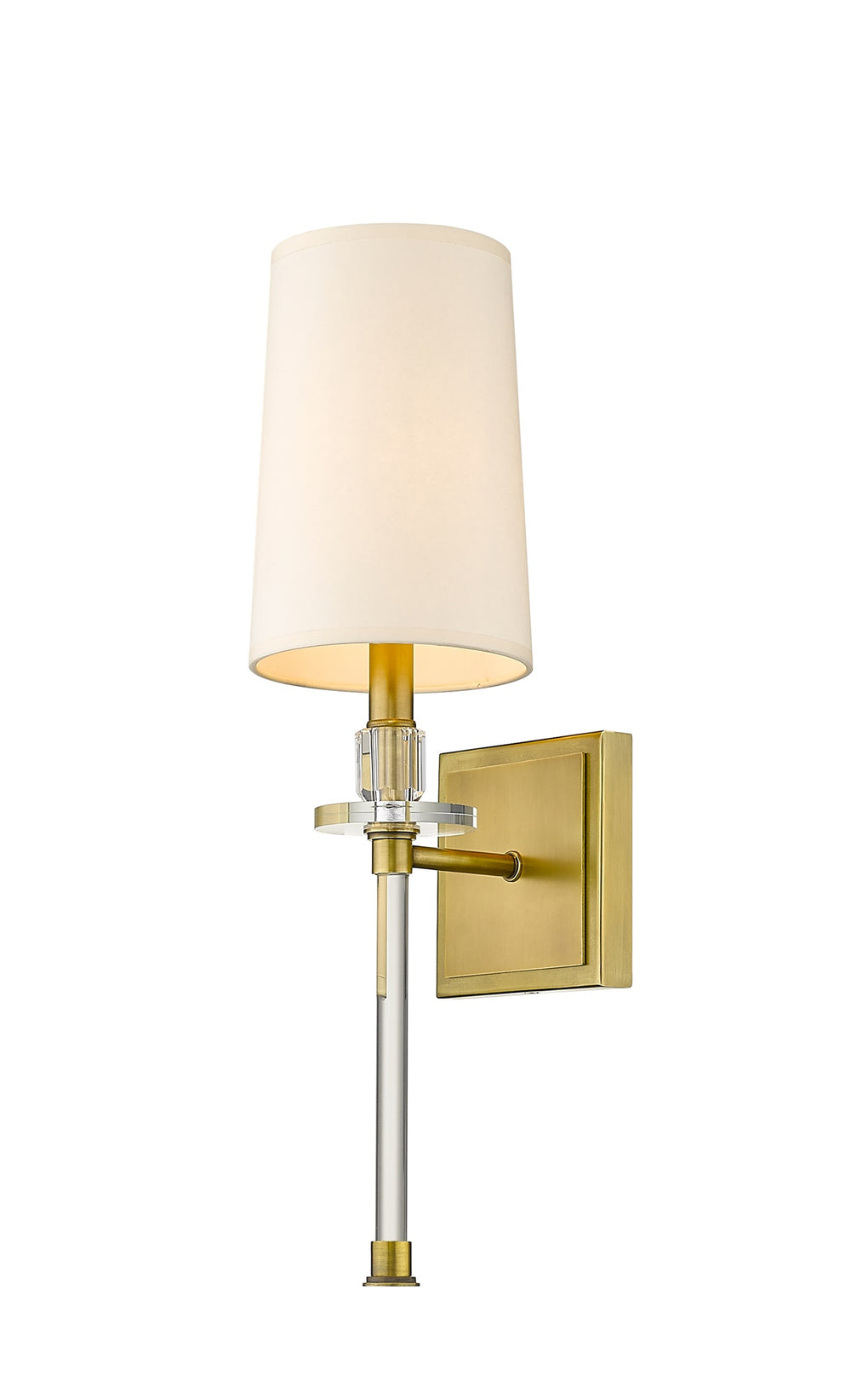 Sophia 1 Light Wall Sconce in Rubbed Brass Finish