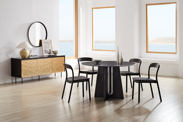 Luna 48” Round Table, Caviar