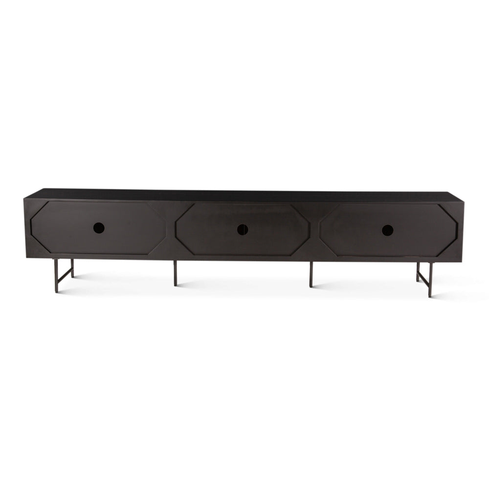 Verbania 98" Plasma Cabinet, Matte Black