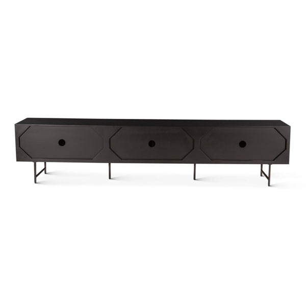 Verbania 98" Plasma Cabinet, Matte Black