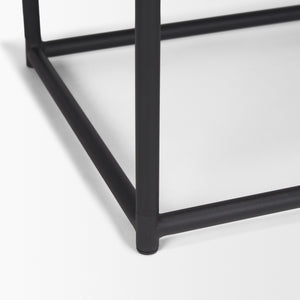 Taniel Light Brown Wood w/ Black Metal Stool