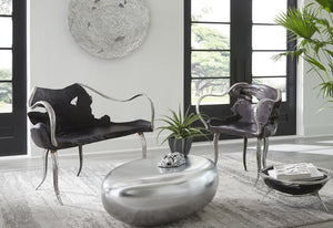 Graven Table Top Bowl, Black and Stainless Steel