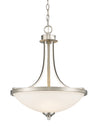 Bordeaux 3 Light Pendant in Brushed Nickel Finish